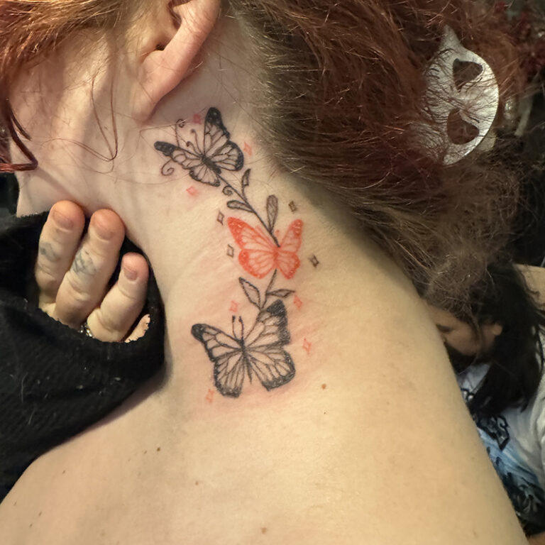 Butterflies Tattoos by Juan's Tattoo Shop in Garland, Texas